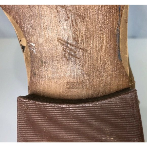 Marc Fisher Womens Rosan Ankle Boots Brown Buckle Perforated Pull On 5.5 M - Picture 6 of 10